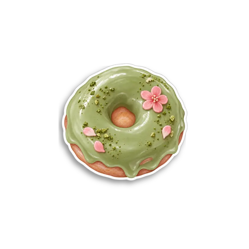 Matcha Donut Sticker