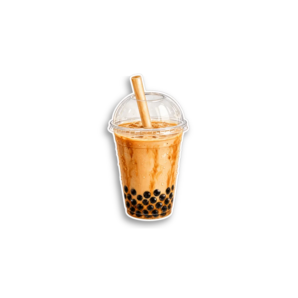 Brown Sugar Boba Sticker
