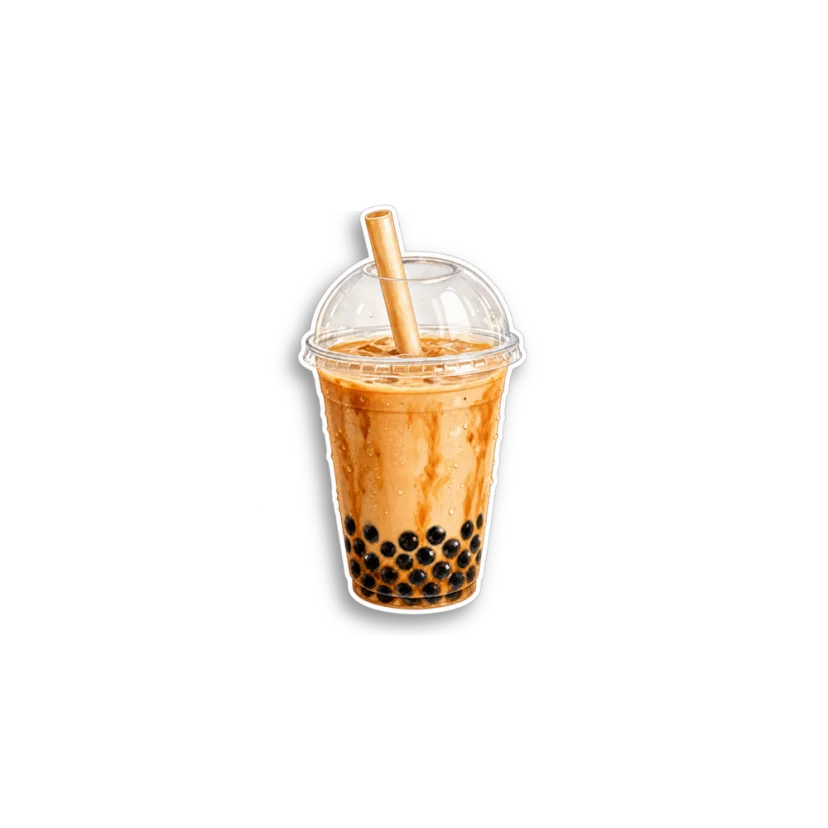 Brown Sugar Boba Sticker
