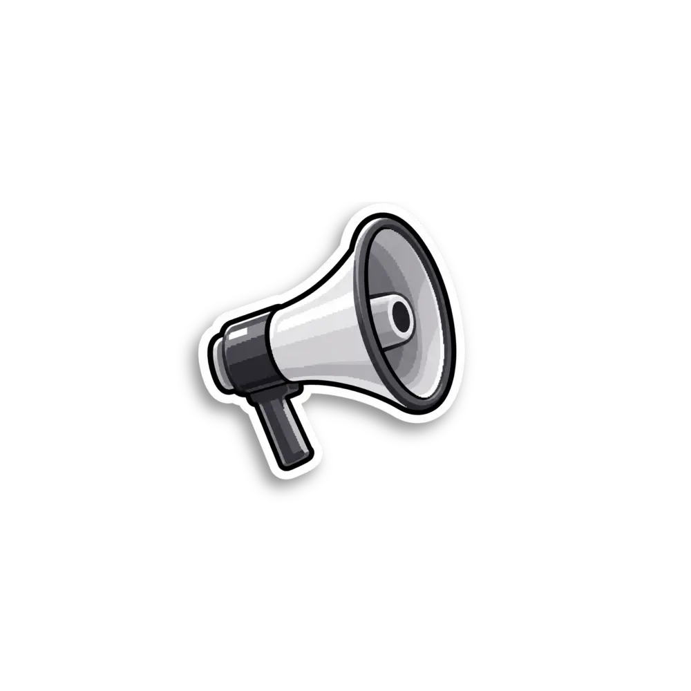 Y2K Megaphone Sticker