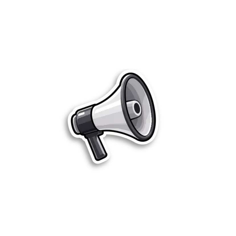 Y2K Megaphone Sticker
