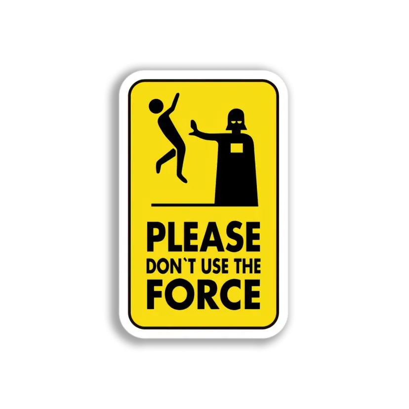 Darth Vader Force Sign Sticker
