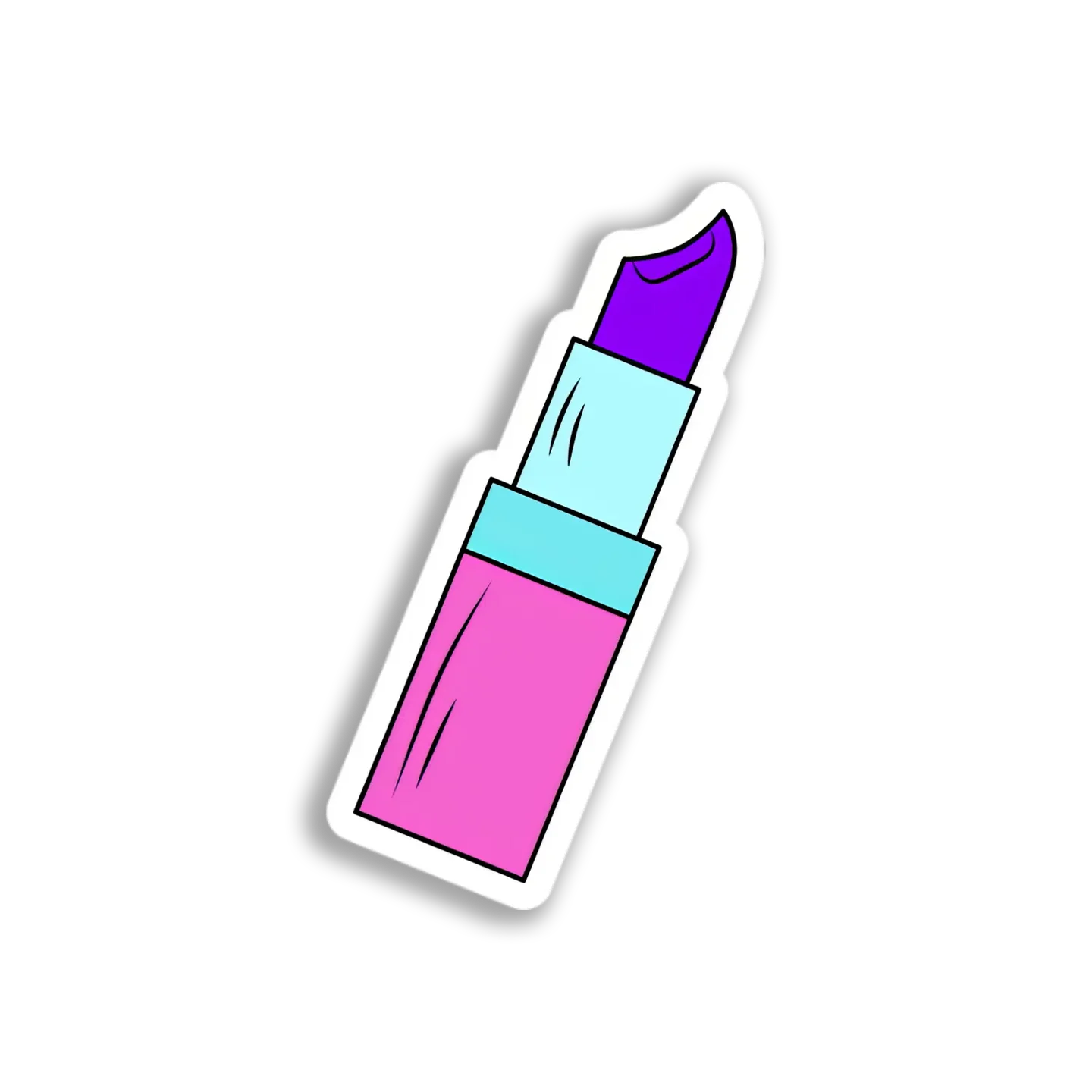 Purple Lipstick Tube Sticker