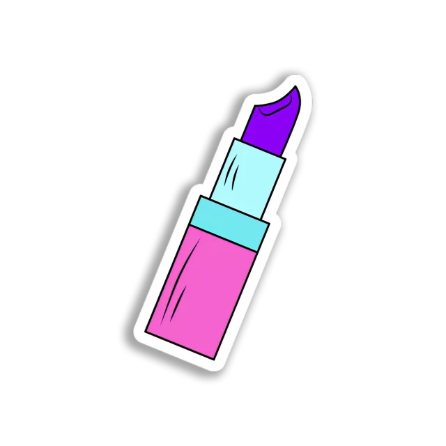 Purple Lipstick Tube Sticker