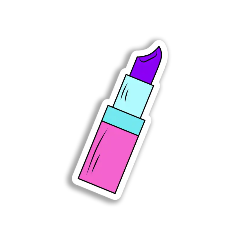 Purple Lipstick Tube Sticker