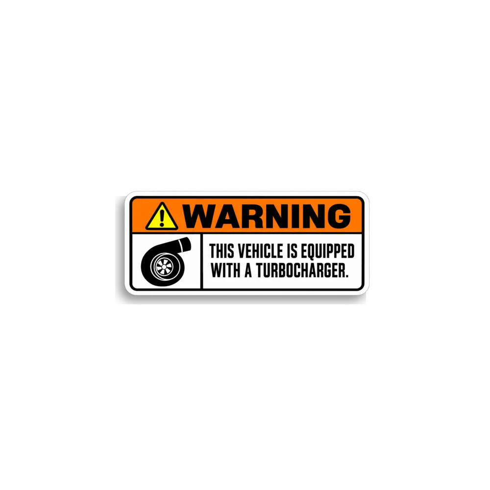 Orange Turbo Warning Sticker