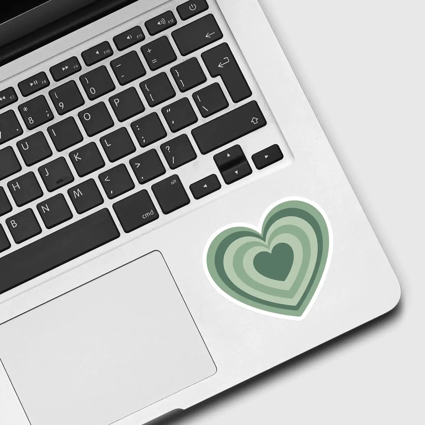Sage Green Heart Sticker