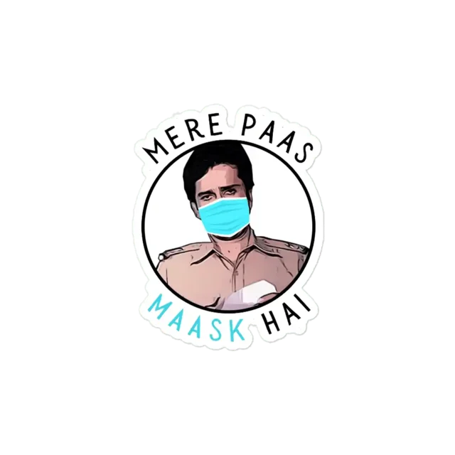 Mere Paas Maask Hai Sticker