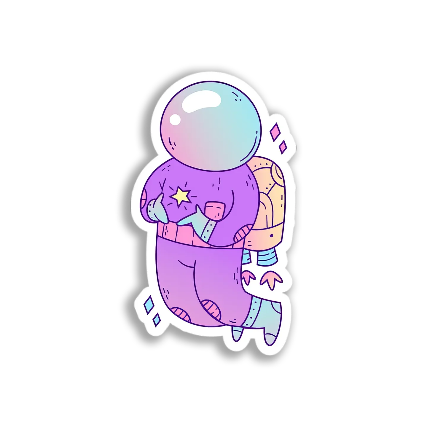 Bubble Helmet Astronaut Sticker