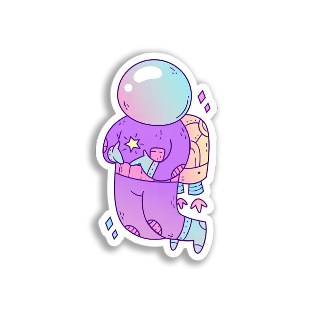 Bubble Helmet Astronaut Sticker