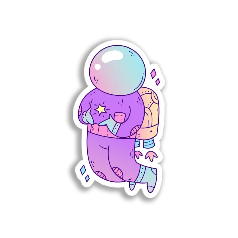 Bubble Helmet Astronaut Sticker