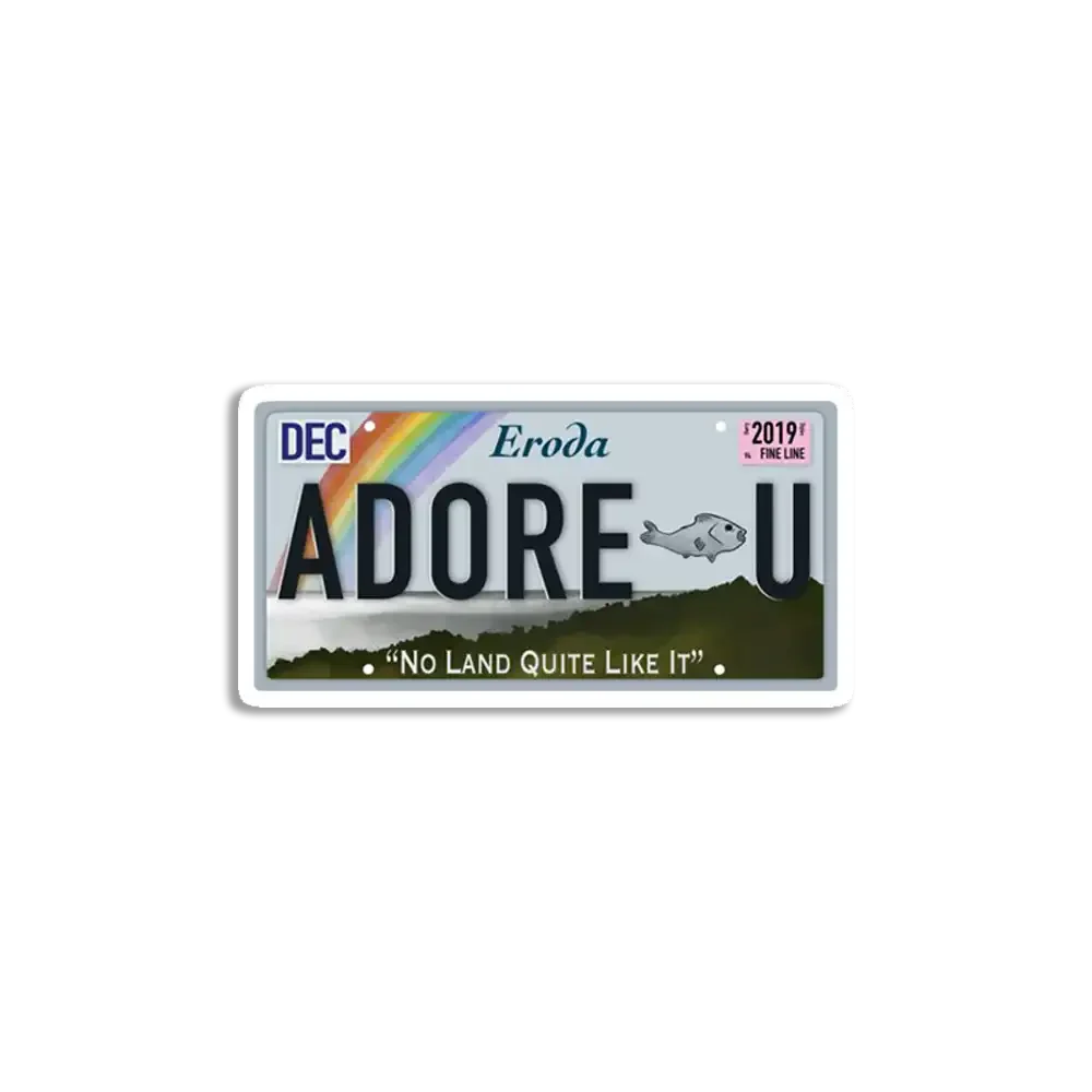 Eroda License Plate Sticker