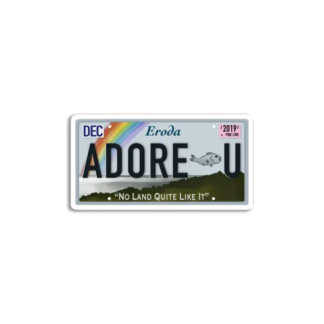 Eroda License Plate Sticker