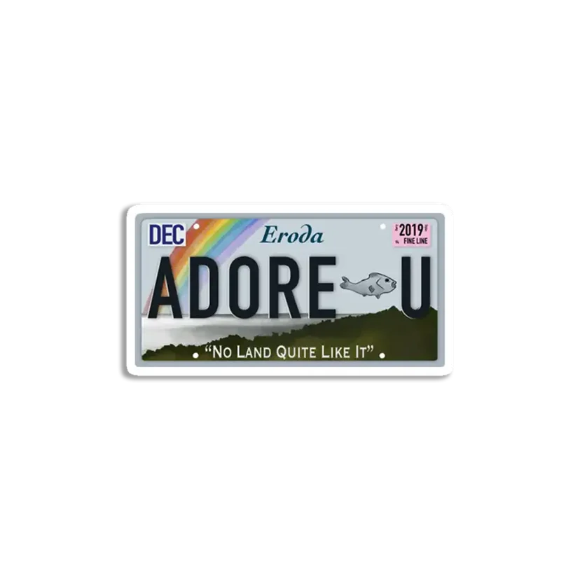 Eroda License Plate Sticker