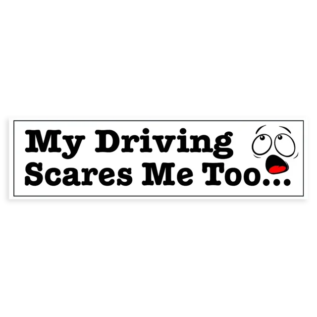 My Riding Scares Me Too Cool Bumper Sticker