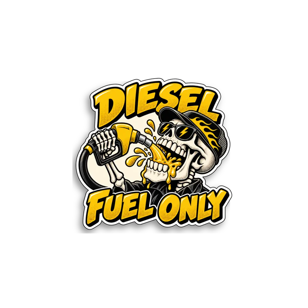 Skull Diesel Fuel Only Sticker