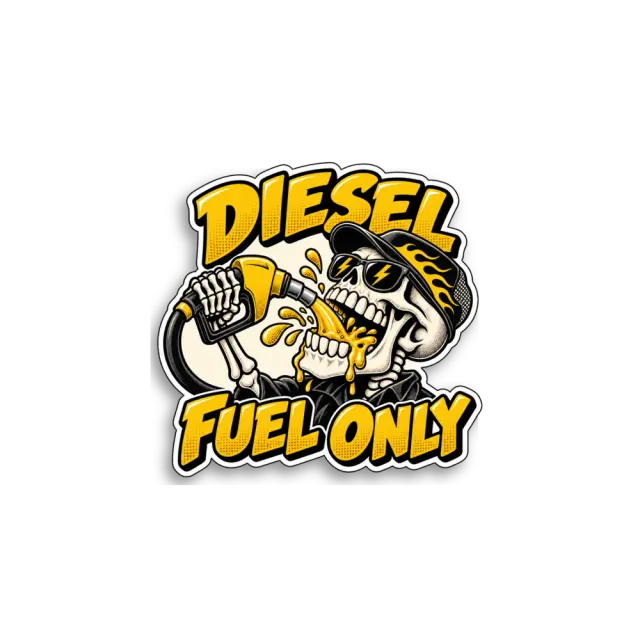 Skull Diesel Fuel Only Sticker