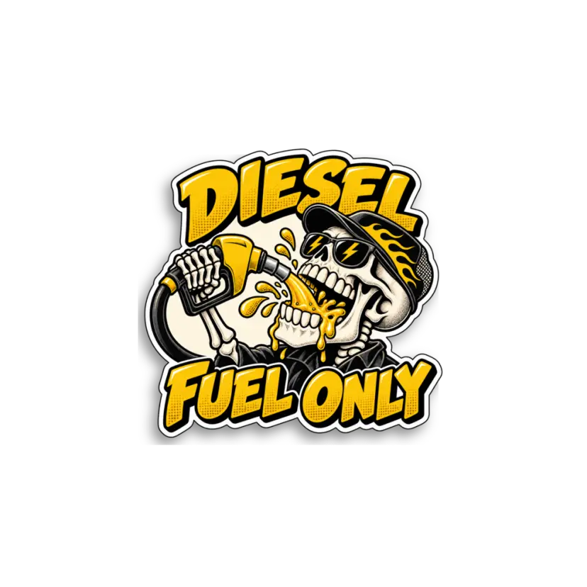 Skull Diesel Fuel Only Sticker
