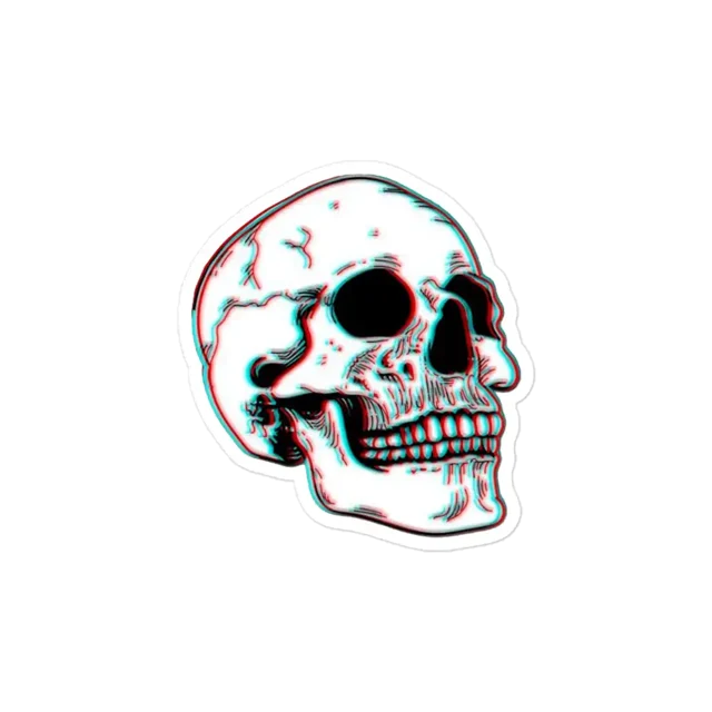 Skull Sticker Trippy Sticker