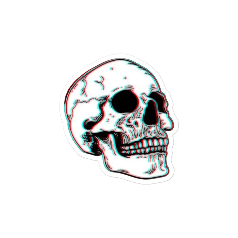 Skull Sticker Trippy Sticker