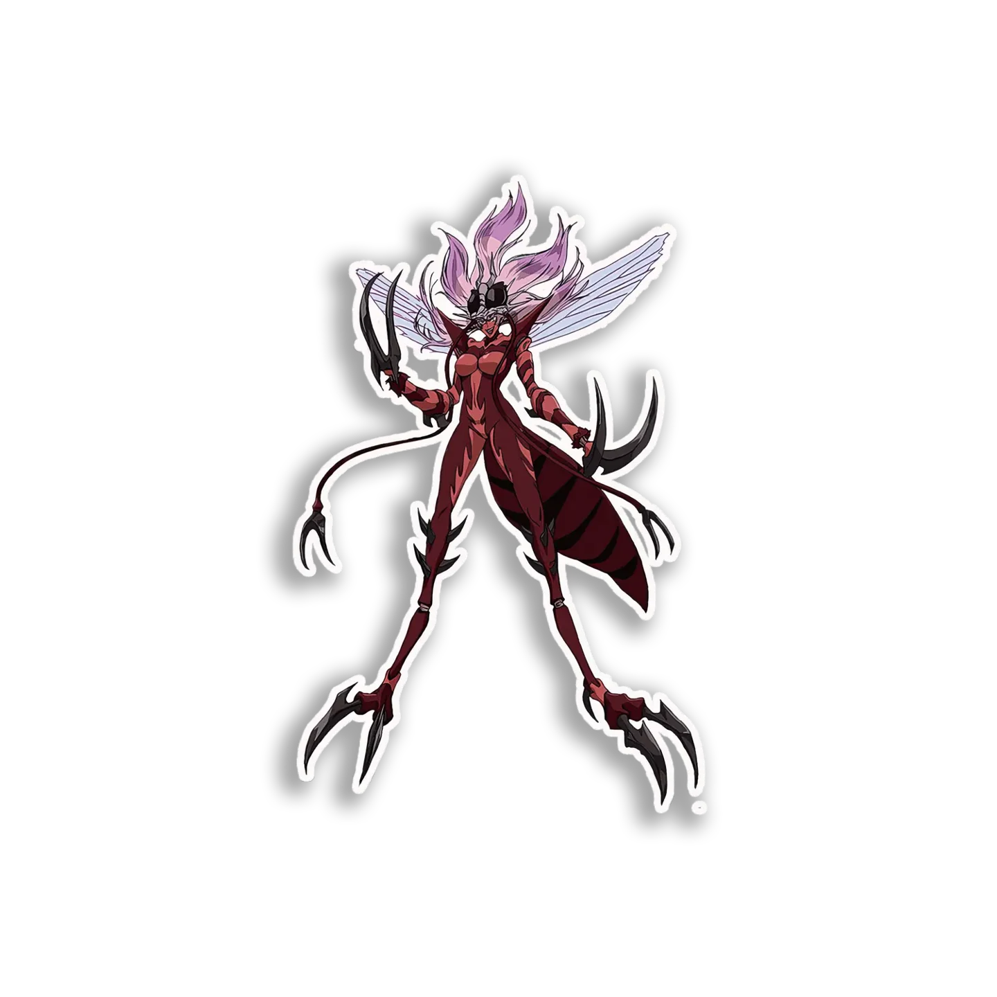 Mantis-Woman Character Art Sticker