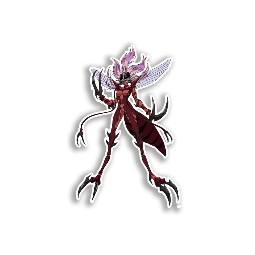 Mantis-Woman Character Art Sticker