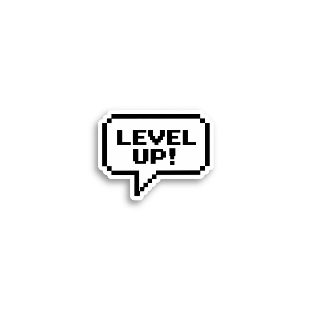 Level Up Bubble Sticker
