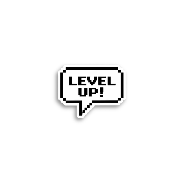 Level Up Bubble Sticker