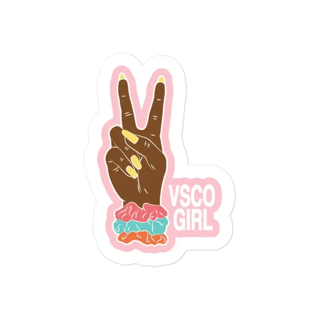 VSCO Girl Peace Gesture Sticker