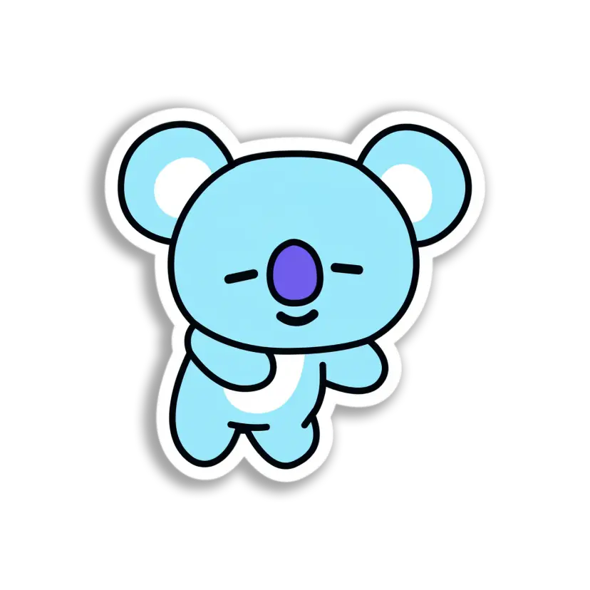 Adorable Blue Koala Sticker