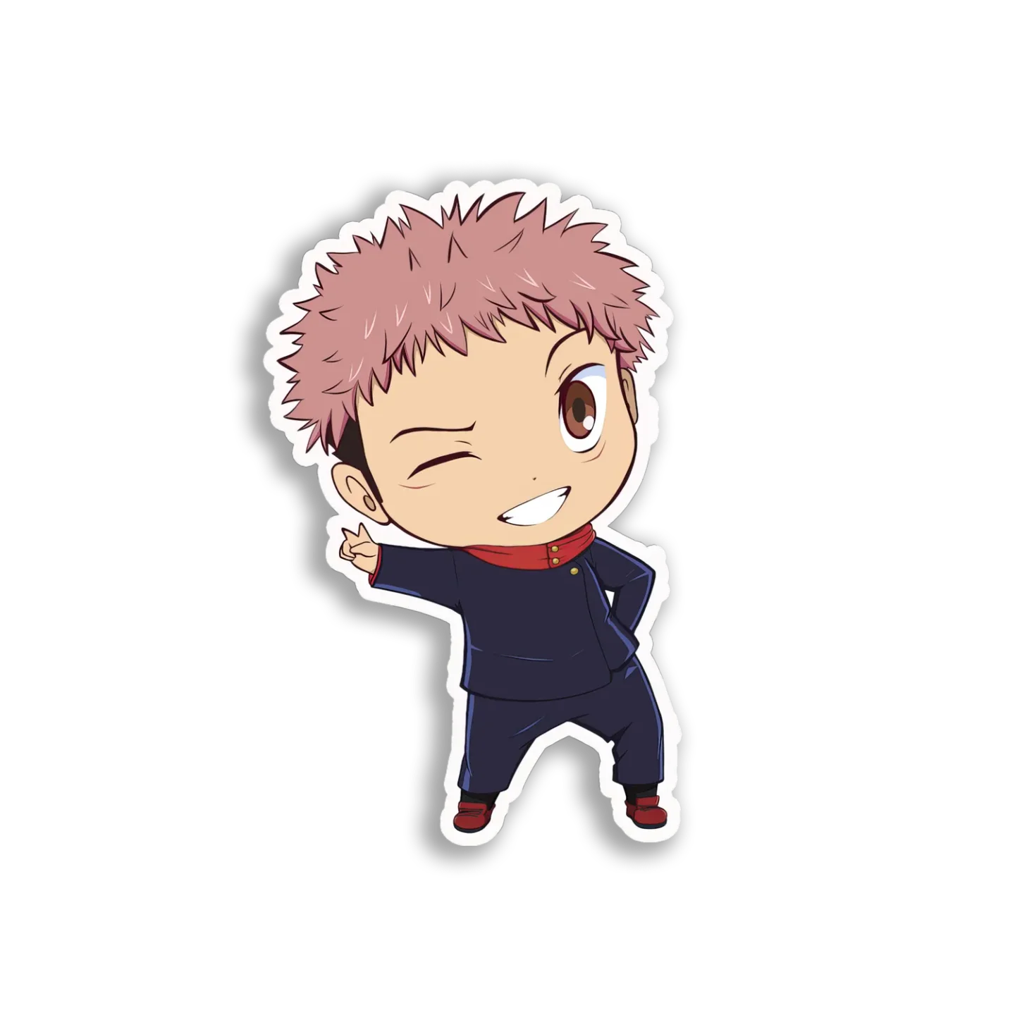Chibi Panda-Man Winking Sticker