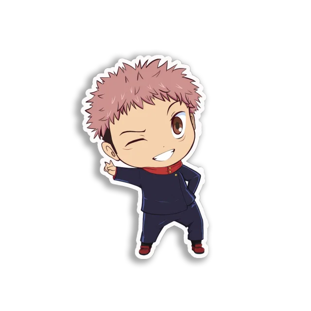 Chibi Panda-Man Winking Sticker