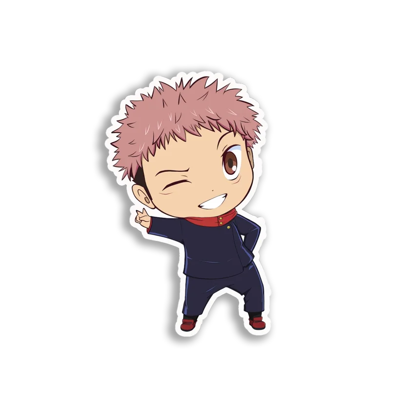 Chibi Panda-Man Winking Sticker