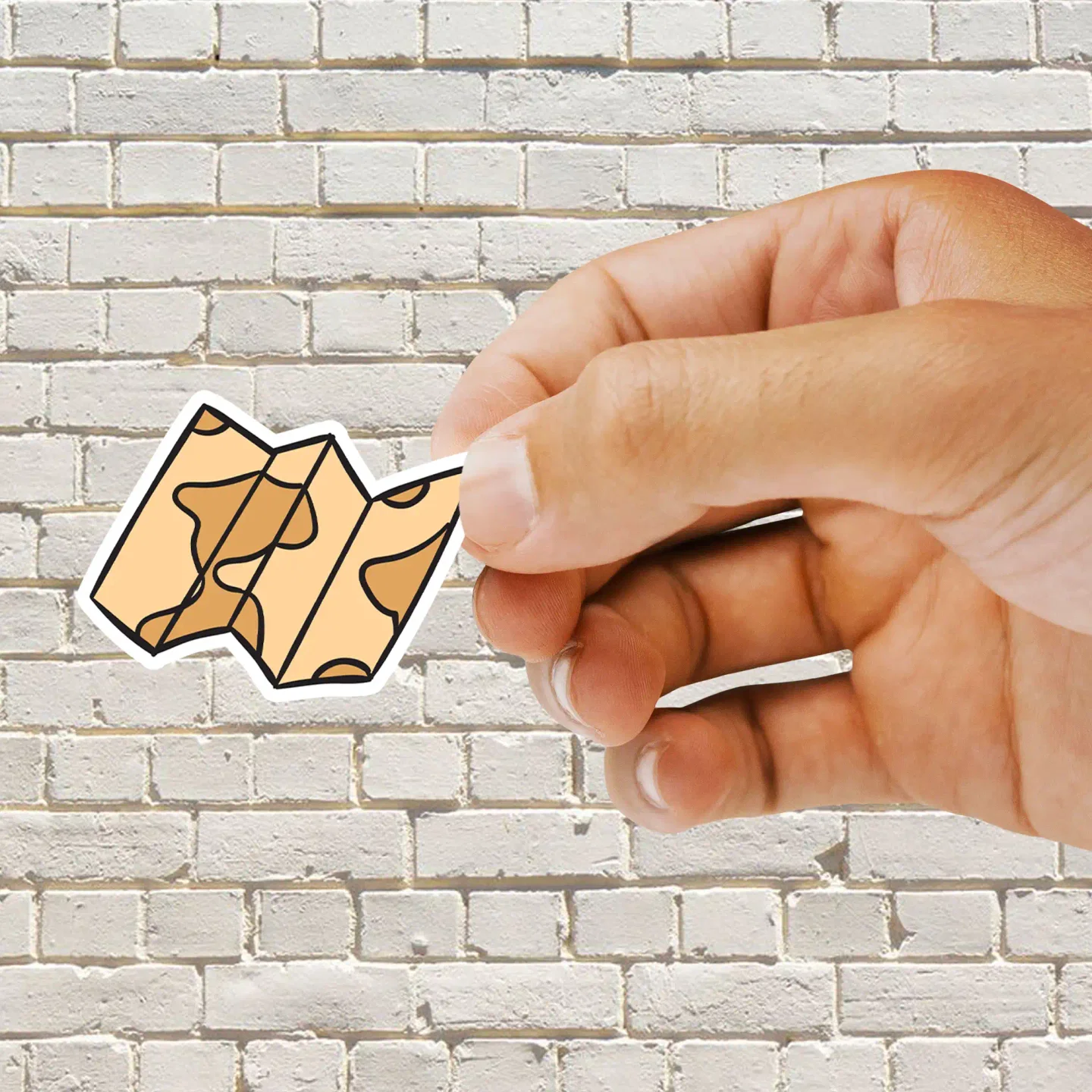 Folded Map Sticker