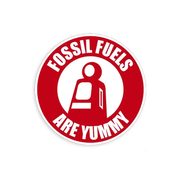 Fossil Fuels are Yummy Vintage Car Sticker