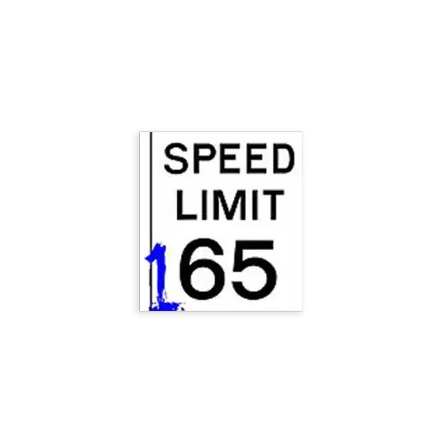 Street racing 165mph sign Car Sticker
