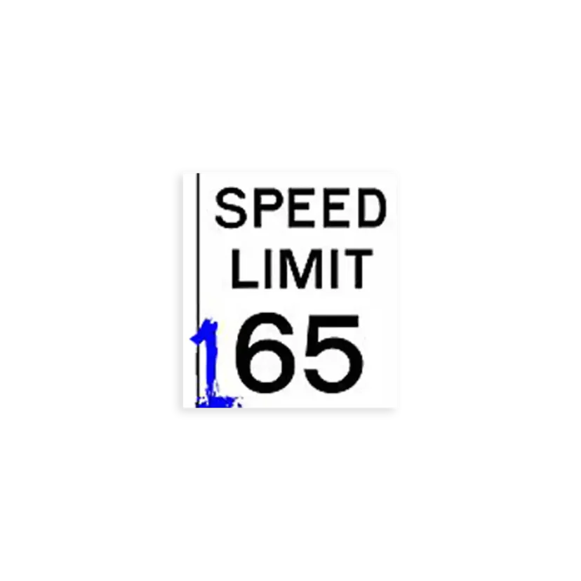 Street racing 165mph sign Car Sticker