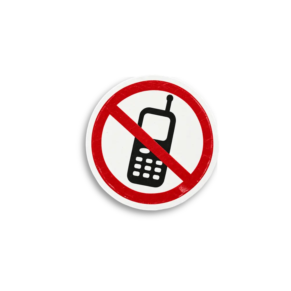 No Cell Phone Sticker