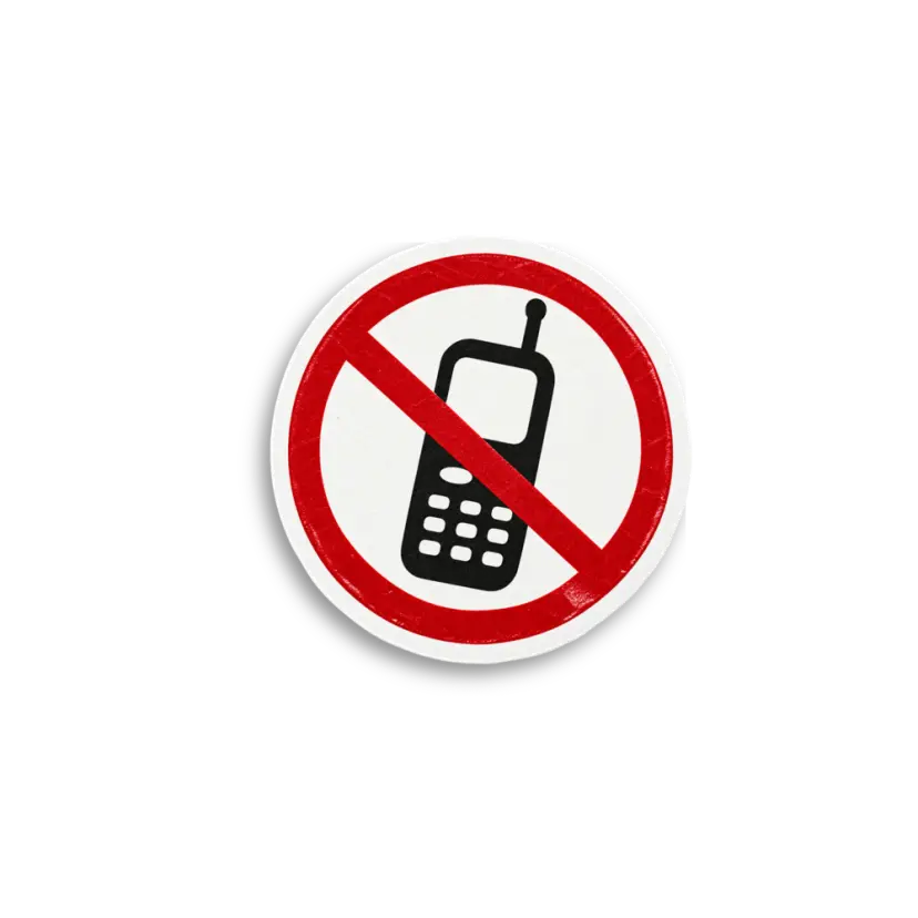 No Cell Phone Sticker