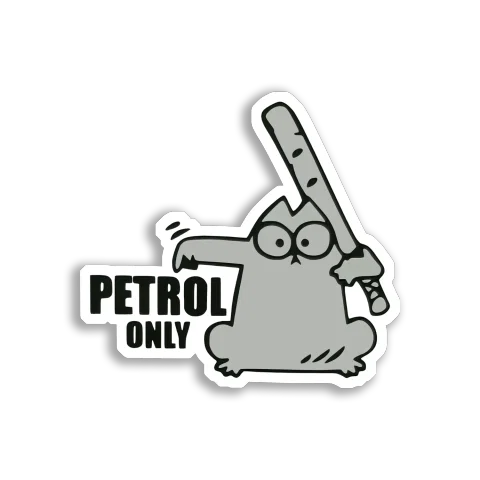 Petrol Only for This Cat Car Sticker