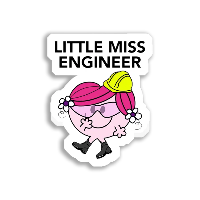 Little Miss Engineer Sticker