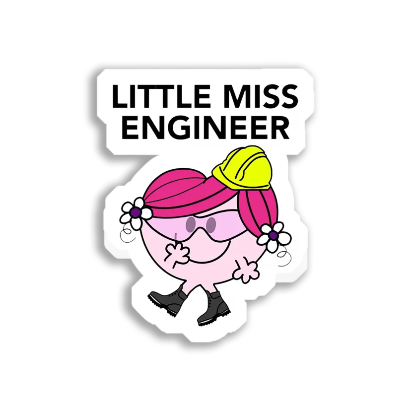 Little Miss Engineer Sticker