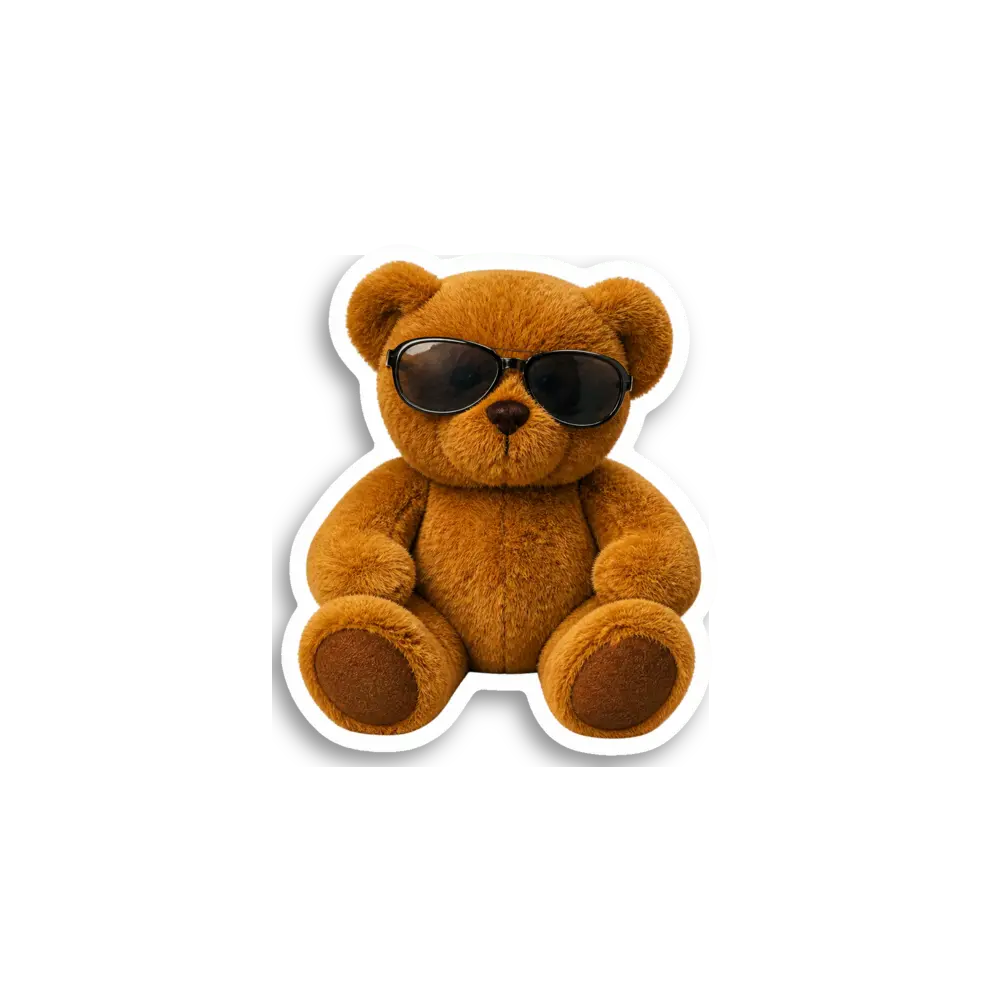 Teddy Sunglasses Sticker
