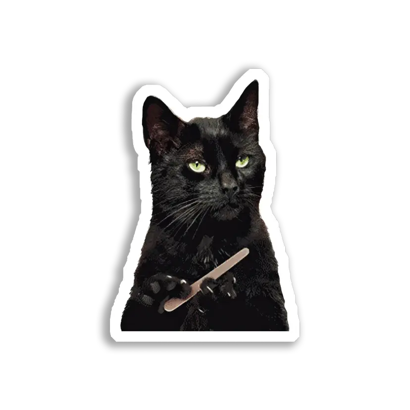 This Black Cat Has Claws Sticker