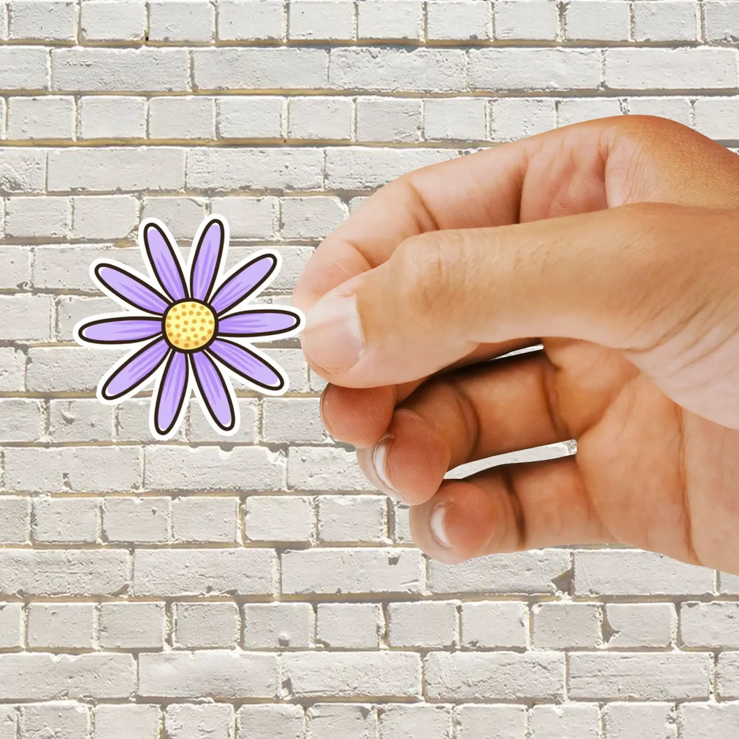 Purple Daisy Sticker