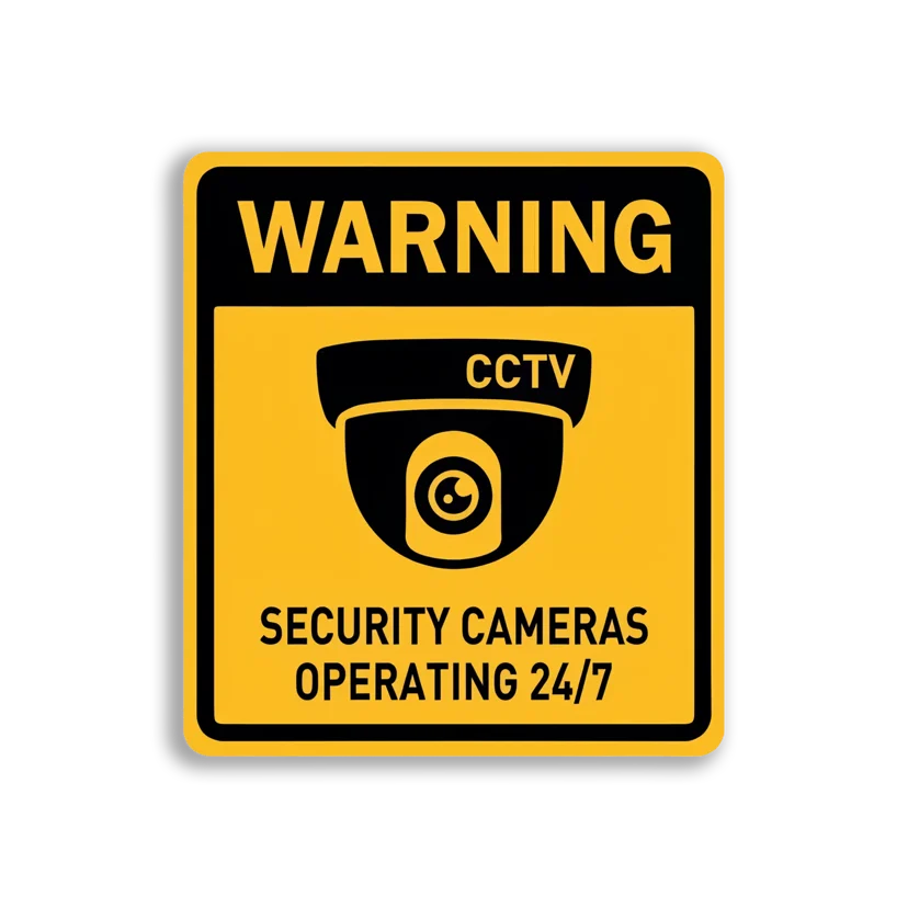Warning Security Cameras Operating 247 Sticker