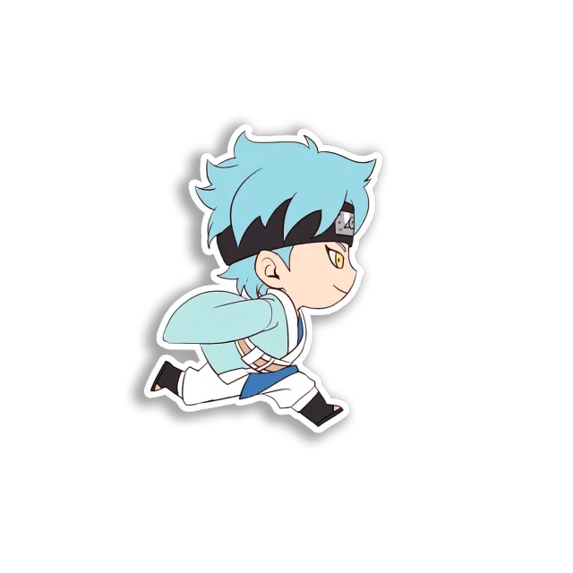 Running Asta Chibi Sticker