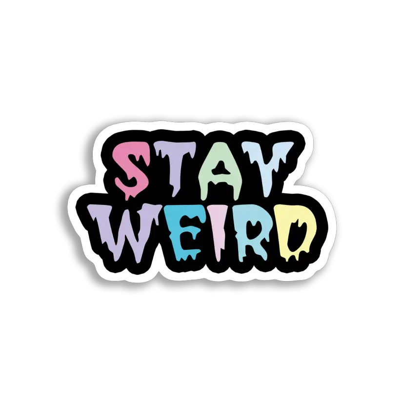 Stay Weird, Pastel Sticker Design Sticker