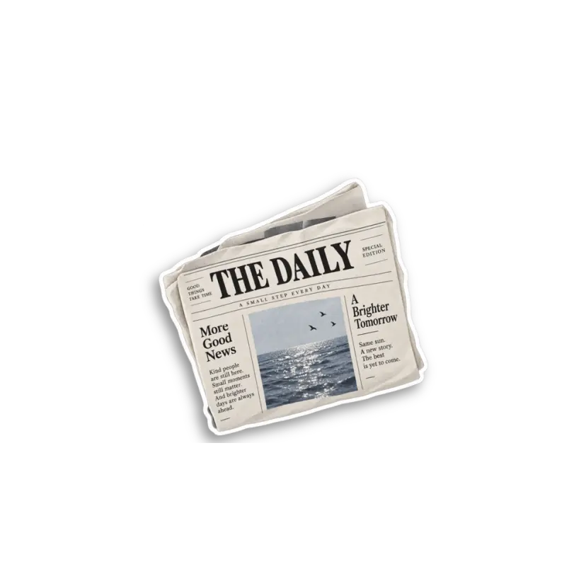 Newspaper Clipping Sticker