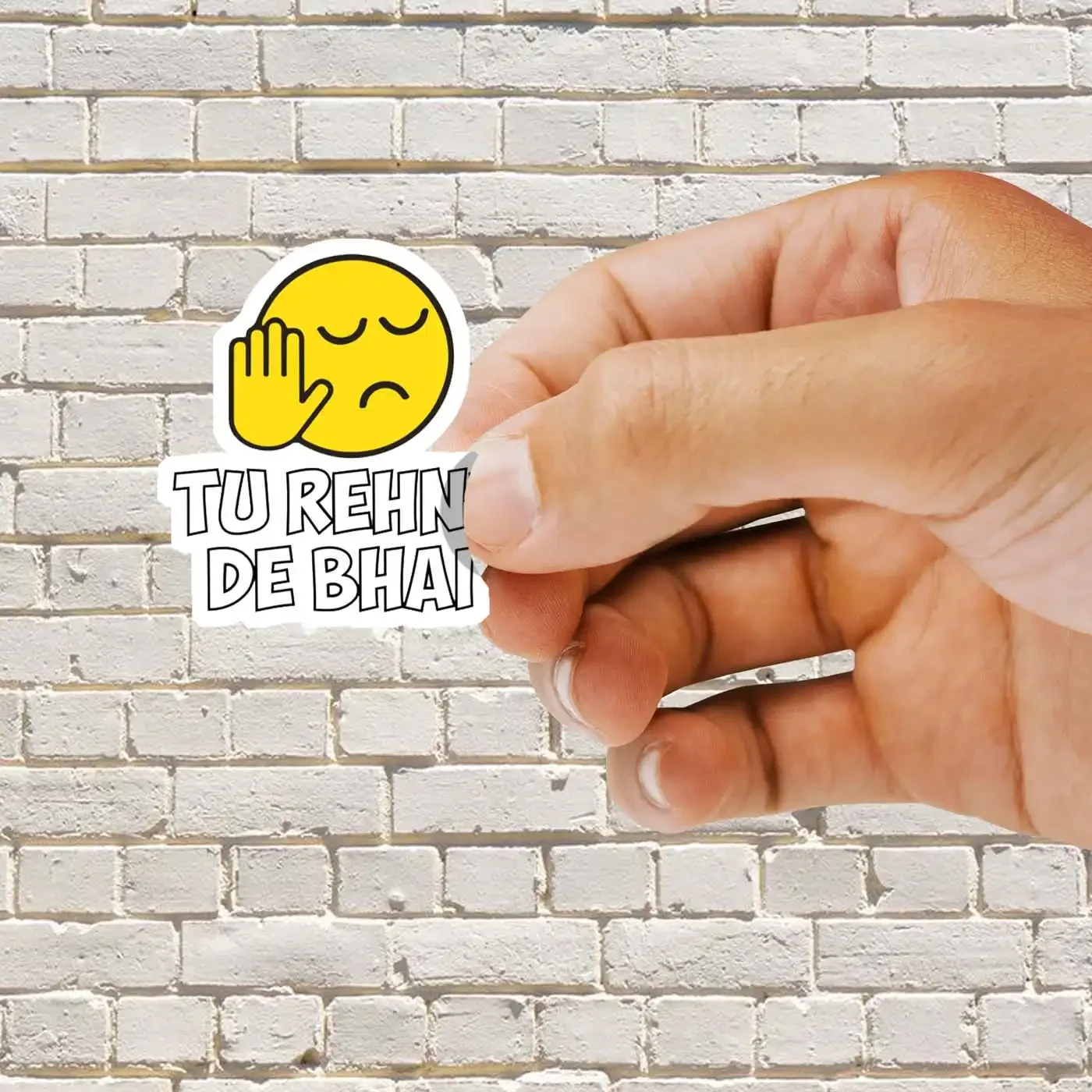 Tu Rehne De Bhai funny Hindi Saying Sticker